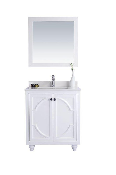 LAVIVA Vanity LAVIVA 313613-30W-WQ Odyssey - 30 - White Cabinet + White Quartz Counter