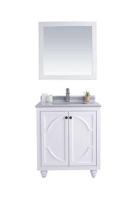LAVIVA Vanity LAVIVA 313613-30W-WS Odyssey - 30 - White Cabinet + White Stripes Counter