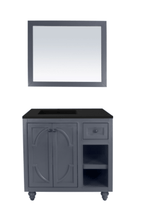 Load image into Gallery viewer, LAVIVA Vanity LAVIVA 313613-36G-MB Odyssey - 36 - Maple Grey Cabinet + Matte Black VIVA Stone Solid Surface Countertop