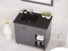 Load image into Gallery viewer, LAVIVA Vanity LAVIVA 313613-36G-MB Odyssey - 36 - Maple Grey Cabinet + Matte Black VIVA Stone Solid Surface Countertop
