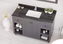Load image into Gallery viewer, LAVIVA Vanity LAVIVA 313613-48G-BW Odyssey - 48 - Maple Grey Cabinet + Black Wood Counter