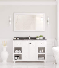 Load image into Gallery viewer, LAVIVA Vanity LAVIVA 313613-48W-BW Odyssey - 48 - White Cabinet + Black Wood Counter