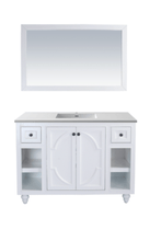 Load image into Gallery viewer, LAVIVA Vanity LAVIVA 313613-48W-MW Odyssey - 48 - White Cabinet + Matte White VIVA Stone Solid Surface Countertop