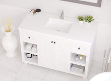 Load image into Gallery viewer, LAVIVA Vanity LAVIVA 313613-48W-MW Odyssey - 48 - White Cabinet + Matte White VIVA Stone Solid Surface Countertop