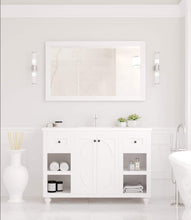 Load image into Gallery viewer, LAVIVA Vanity LAVIVA 313613-48W-MW Odyssey - 48 - White Cabinet + Matte White VIVA Stone Solid Surface Countertop