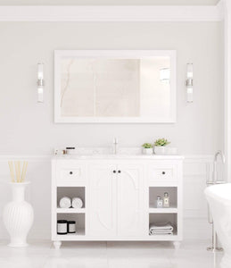 LAVIVA Vanity LAVIVA 313613-48W-WC Odyssey - 48 - White Cabinet + White Carrera Counter