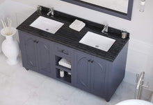 Load image into Gallery viewer, LAVIVA Vanity LAVIVA 313613-60G-BW Odyssey - 60 - Maple Grey Cabinet + Black Wood Counter