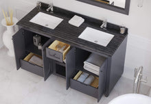 Load image into Gallery viewer, LAVIVA Vanity LAVIVA 313613-60G-BW Odyssey - 60 - Maple Grey Cabinet + Black Wood Counter