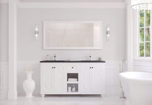 Load image into Gallery viewer, LAVIVA Vanity LAVIVA 313613-60W-MB Odyssey - 60 - White Cabinet + Matte Black VIVA Stone Solid Surface Countertop