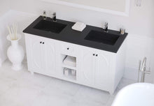 Load image into Gallery viewer, LAVIVA Vanity LAVIVA 313613-60W-MB Odyssey - 60 - White Cabinet + Matte Black VIVA Stone Solid Surface Countertop