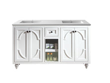 Load image into Gallery viewer, LAVIVA Vanity LAVIVA 313613-60W-MW Odyssey - 60 - White Cabinet + Matte White VIVA Stone Solid Surface Countertop