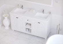 Load image into Gallery viewer, LAVIVA Vanity LAVIVA 313613-60W-MW Odyssey - 60 - White Cabinet + Matte White VIVA Stone Solid Surface Countertop