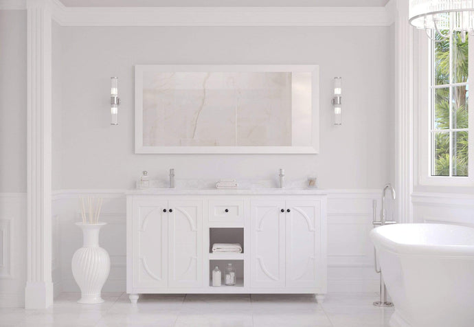 LAVIVA Vanity LAVIVA 313613-60W-WC Odyssey - 60 - White Cabinet + White Carrera Counter