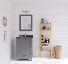 Load image into Gallery viewer, LAVIVA Vanity LAVIVA 313ANG-24G-BW Wilson 24 - Grey Cabinet + Black Wood Countertop