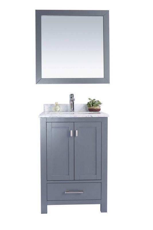 LAVIVA Vanity LAVIVA 313ANG-24G-WC Wilson 24 - Grey Cabinet + White Carrara Countertop