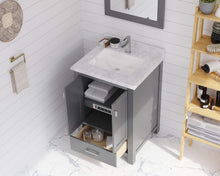 Load image into Gallery viewer, LAVIVA Vanity LAVIVA 313ANG-24G-WC Wilson 24 - Grey Cabinet + White Carrara Countertop