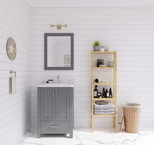 Load image into Gallery viewer, LAVIVA Vanity LAVIVA 313ANG-24G-WC Wilson 24 - Grey Cabinet + White Carrara Countertop
