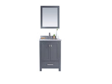 Load image into Gallery viewer, LAVIVA Vanity LAVIVA 313ANG-24G-WS Wilson 24 - Grey Cabinet + White Stripe Countertop