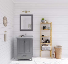 Load image into Gallery viewer, LAVIVA Vanity LAVIVA 313ANG-24G-WS Wilson 24 - Grey Cabinet + White Stripe Countertop