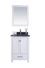Load image into Gallery viewer, LAVIVA Vanity LAVIVA 313ANG-24W-BW Wilson 24 - White Cabinet + Black Wood Countertop