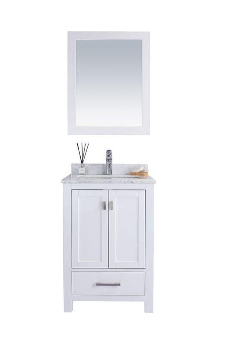 LAVIVA Vanity LAVIVA 313ANG-24W-WC Wilson 24 - White Cabinet + White Carrara Countertop