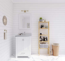 Load image into Gallery viewer, LAVIVA Vanity LAVIVA 313ANG-24W-WS Wilson 24 - White Cabinet + White Stripe Countertop