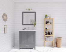 Load image into Gallery viewer, LAVIVA Vanity LAVIVA 313ANG-30G-MW Wilson 30 - Grey Cabinet + Matte White VIVA Stone Solid Surface Countertop