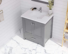 Load image into Gallery viewer, LAVIVA Vanity LAVIVA 313ANG-30G-MW Wilson 30 - Grey Cabinet + Matte White VIVA Stone Solid Surface Countertop