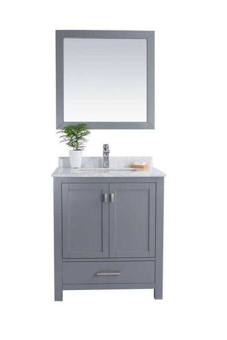 LAVIVA Vanity LAVIVA 313ANG-30G-WC Wilson 30 - Grey Cabinet + White Carrara Countertop