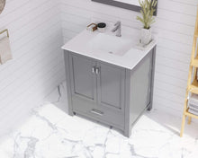 Load image into Gallery viewer, LAVIVA Vanity LAVIVA 313ANG-30G-WQ Wilson 30 - Grey Cabinet + White Quartz Countertop