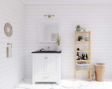 Load image into Gallery viewer, LAVIVA Vanity LAVIVA 313ANG-30W-MB Wilson 30 - White Cabinet + Matte Black VIVA Stone Solid Surface Countertop