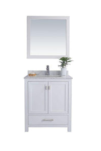 LAVIVA Vanity LAVIVA 313ANG-30W-WC Wilson 30 - White Cabinet + White Carrara Countertop