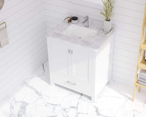 LAVIVA Vanity LAVIVA 313ANG-30W-WC Wilson 30 - White Cabinet + White Carrara Countertop