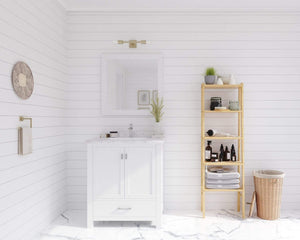LAVIVA Vanity LAVIVA 313ANG-30W-WC Wilson 30 - White Cabinet + White Carrara Countertop