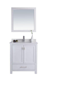 LAVIVA Vanity LAVIVA 313ANG-30W-WQ Wilson 30 - White Cabinet + White Quartz Countertop