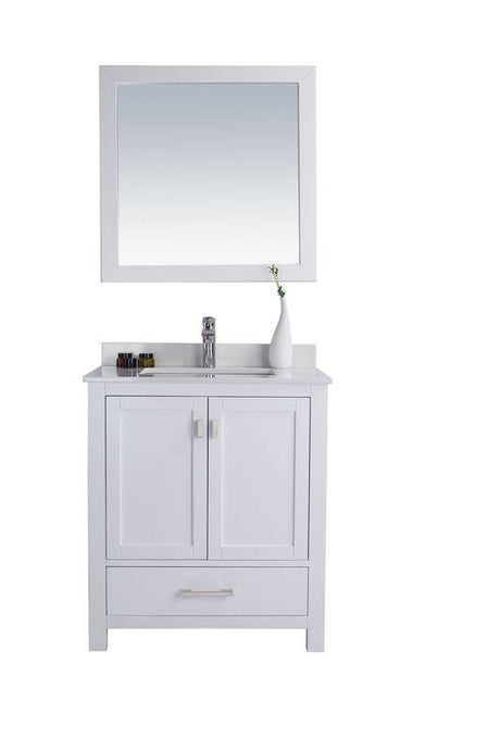 LAVIVA Vanity LAVIVA 313ANG-30W-WQ Wilson 30 - White Cabinet + White Quartz Countertop