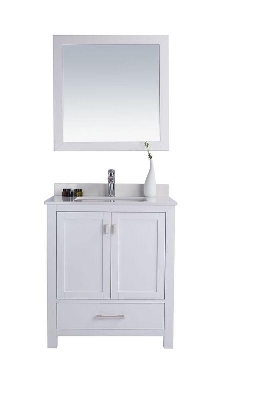 LAVIVA Vanity LAVIVA 313ANG-30W-WQ Wilson 30 - White Cabinet + White Quartz Countertop