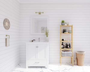 LAVIVA Vanity LAVIVA 313ANG-30W-WQ Wilson 30 - White Cabinet + White Quartz Countertop