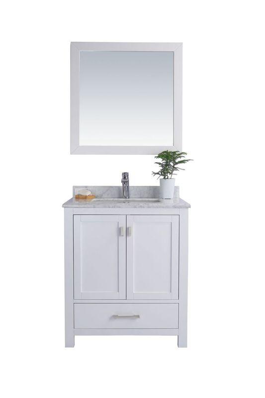 LAVIVA Vanity LAVIVA 313ANG-30W-WS Wilson 30 - White Cabinet + White Stripe Countertop