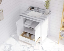 Load image into Gallery viewer, LAVIVA Vanity LAVIVA 313ANG-30W-WS Wilson 30 - White Cabinet + White Stripe Countertop