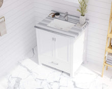 Load image into Gallery viewer, LAVIVA Vanity LAVIVA 313ANG-30W-WS Wilson 30 - White Cabinet + White Stripe Countertop