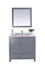 Load image into Gallery viewer, LAVIVA Vanity LAVIVA 313ANG-36G-WC Wilson 36 - Grey Cabinet + White Carrara Countertop