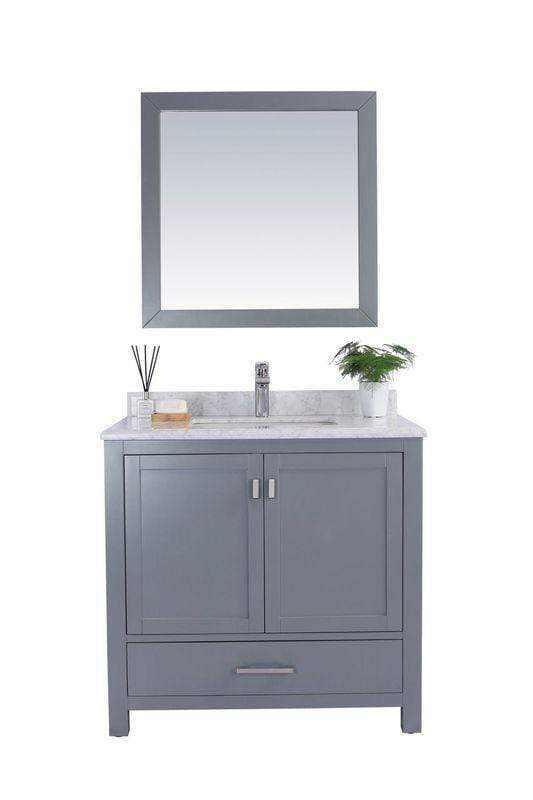 LAVIVA Vanity LAVIVA 313ANG-36G-WC Wilson 36 - Grey Cabinet + White Carrara Countertop