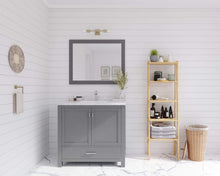 Load image into Gallery viewer, LAVIVA Vanity LAVIVA 313ANG-36G-WC Wilson 36 - Grey Cabinet + White Carrara Countertop