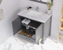 Load image into Gallery viewer, LAVIVA Vanity LAVIVA 313ANG-36G-WC Wilson 36 - Grey Cabinet + White Carrara Countertop