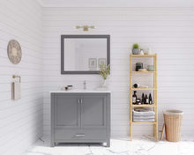 Load image into Gallery viewer, LAVIVA Vanity LAVIVA 313ANG-36G-WQ Wilson 36 - Grey Cabinet + White Quartz Countertop
