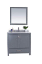 Load image into Gallery viewer, LAVIVA Vanity LAVIVA 313ANG-36G-WS Wilson 36 - Grey Cabinet + White Stripe Countertop