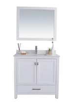 Load image into Gallery viewer, LAVIVA Vanity LAVIVA 313ANG-36W-WQ Wilson 36 - White Cabinet + White Quartz Countertop