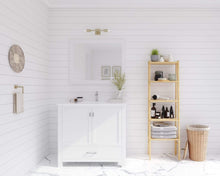 Load image into Gallery viewer, LAVIVA Vanity LAVIVA 313ANG-36W-WQ Wilson 36 - White Cabinet + White Quartz Countertop