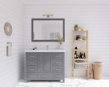 Load image into Gallery viewer, LAVIVA Vanity LAVIVA 313ANG-42G-MW Wilson 42 - Grey Cabinet + Matte White VIVA Stone Solid Surface Countertop